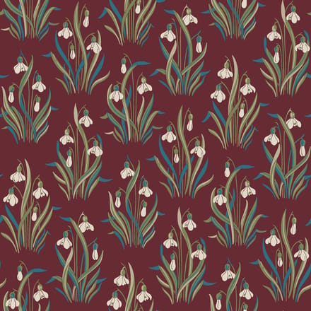 Boråstapeter Vliesbehang 4837 - New Heritage - Botanisch Rood - 53cm x 10.05m
