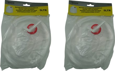 Benson Watercontainer met tapkraan - 2x - 5 liter - opvouwbaar - jerrycan