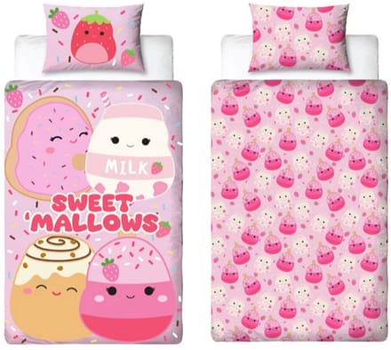 Squishmallows - Dubbelzijdig Dekbedovertrek - 1 persoons - 140x200cm