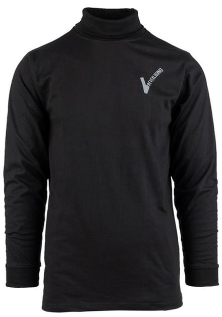 T-shirt beveiliging V-logo lange mouw Zwart M
