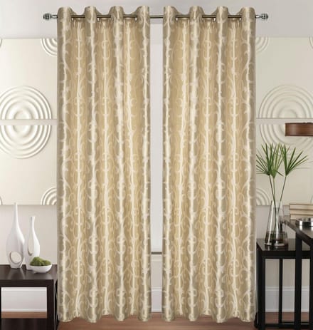 Kant en klaar Gordijn - Met ringen - 140x240 cm - Beige