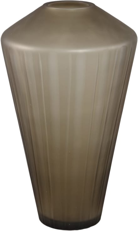PTMD Damiri Brown Glass Handcut Vase Lines L