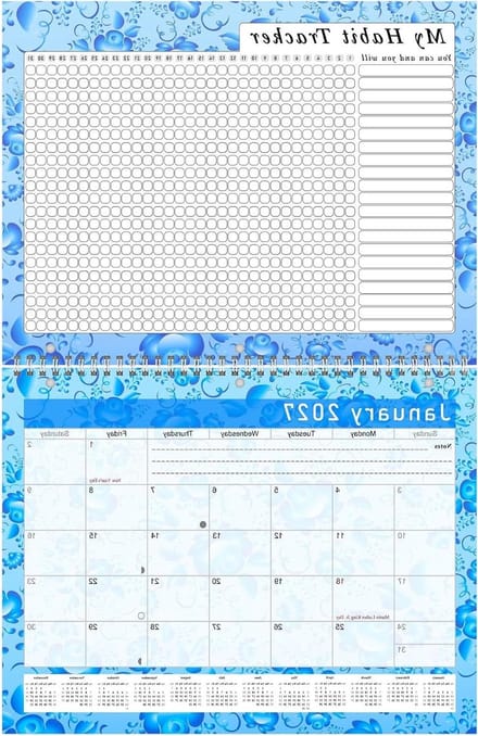 Maandelijkse Kalender Planner - Gewoonte Tracker - Doelen Stellen - 21 Dagelijkse Gewoonten - 28 x 21.5 cm - Niet gespecificeerd