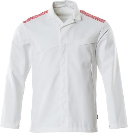 Mascot Food & Care Jas 20254-442 - wit/signaalrood - S