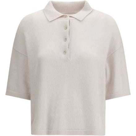 Allude Beige Cashmere Poloshirt