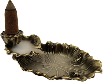 Backflow wierookbrander koi vijver - Lotusblad Wierookbrander Backflow 10x6x3 cm.