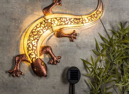 Hi LED Solar Gecko Wandlamp - 69x36x3 cm
