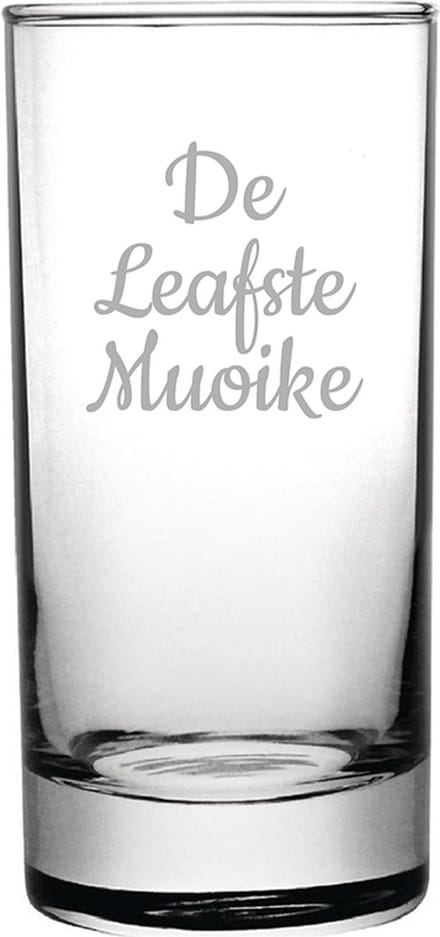 Gegraveerde longdrinkglas 28,5cl De Leafste Muoike