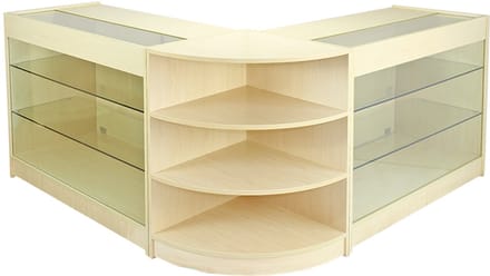 Libra esdoorn toonbank set b1200 - esdoorn - 120x60x90cm