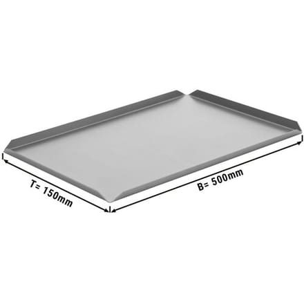 GGM Gastro (5 Stück) Konditorei- & Präsentationsplatte - Aluminium - 500x150x10mm - Silber