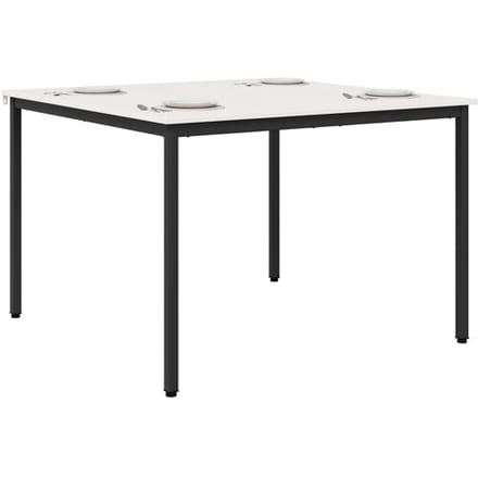 vidaXL - Eettafel - Wit - 110 - x - 110 - x - 75 - cm - Massief - grenenhout