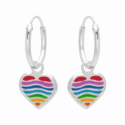 WeLoveSilver - Zilveren oorringen - Hartjeshanger - Kinderen