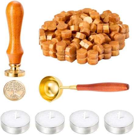 Waxstempel Set met Levensboom Stempel voor Bruiloft en Decoratie
