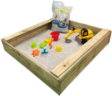 Wooden sandpit