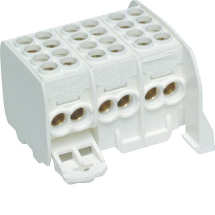 Hager KH23C HAGER KH23C 3P wit aansluitblok Klem Meerdere kleuren 3-polig 80 A 1 stuk(s)