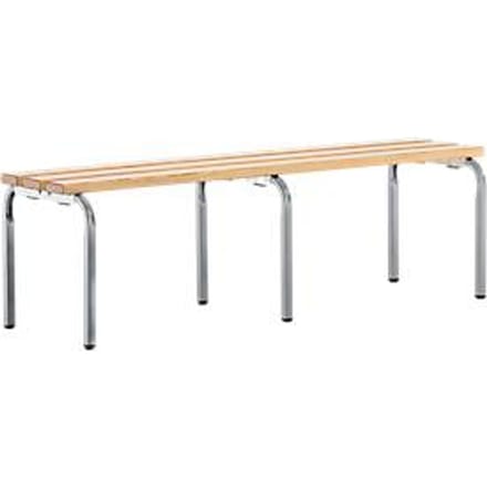 Zitbank - stapelbaar - L 1500 mm - blank aluminium