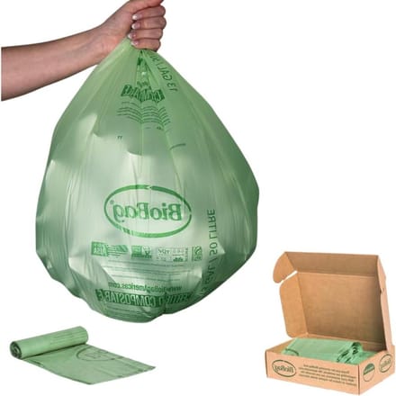 Composteerbare Zakken - Keukenafvalzakken Afvalzakken - Composteren - Gecertificeerd Composteerbaar - 13 Gallon - Wit