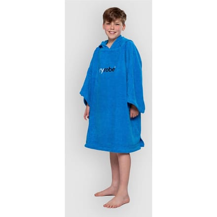 Dryrobe Towel Robe Organic Kids 5-9 Surf Poncho blauw