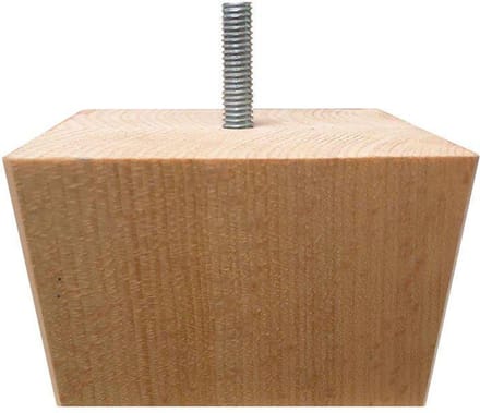 Vierkanten houten meubelpoot 6 cm (M8)