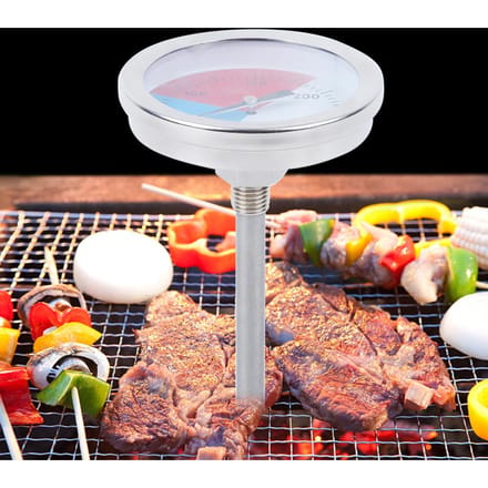 TSBX500 0300 celsius Roestvrijstalen Thermometer Tafel Temperatuurmeter voor Oven Grill BBQ white