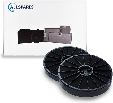 AllSpares Koolstoffilter (2 St.) voor afzuigkappen geschikt voor Miele DKF7-1 (Ø230mm)