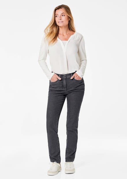 Smalle jeans LOUISA - antraciet - Gr. 52 van Goldner Fashion