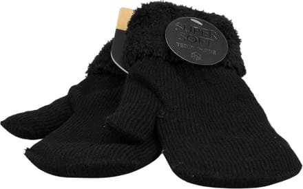 Antonio Dames Wanten Super Soft - Gebreid - Dubbel Gevoerd - Zwart