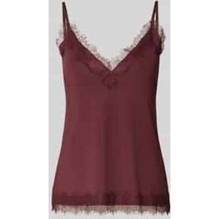 Regular fit blousetop met kant model 'T066-JersyLaceTp'