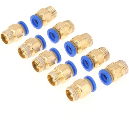 10 stuks pneumatische snelkoppelingen, luchtfittingen, adapters, 8 mm diameter, schroefdraad 14BSP, set