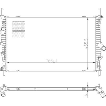 Radiator, motorkoeling NRF 59293