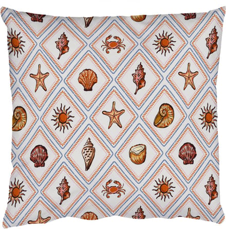 Sierkussens - Kussentjes Woonkamer - 45x45 cm - Kust - Zee - Kokosnoot- Schelp