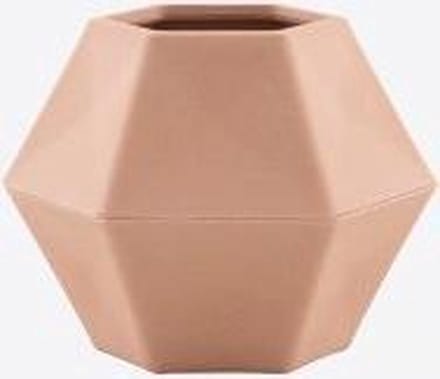 Point-Virgule geometrische vaas uit bamboevezel poederroze 10.8x9.5x8cm