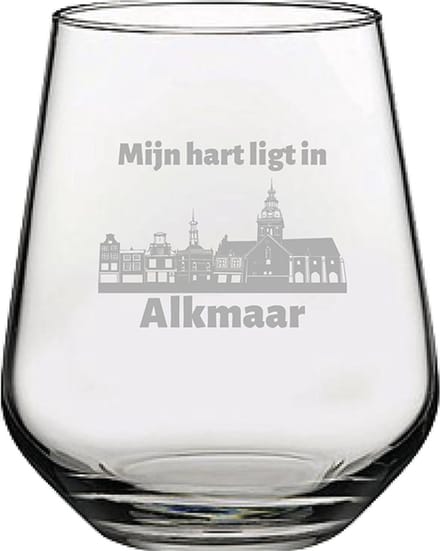 Gegraveerde Drinkglas 42,5cl Alkmaar