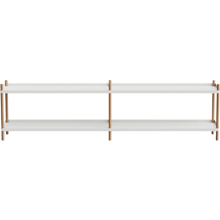 NINE BOLT Rek 200 x 53 cm - oak/grey