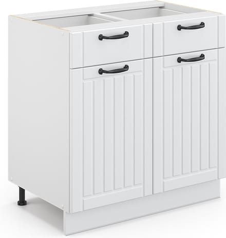 Vicco Fame-Line Keukenonderkast – 80 cm, WB Eik Wit Landhuis
