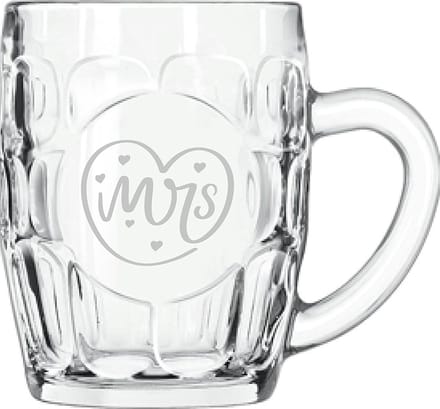 Gegraveerde bierpul 55cl Mrs. In hartje