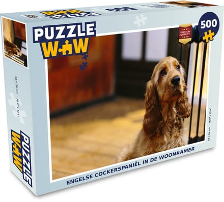 Puzzel Engelse cockerspaniël in de woonkamer - Legpuzzel - Puzzel 500 stukjes