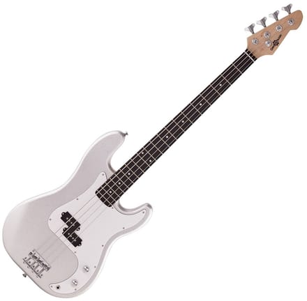 LA Basgitaar van Gear4music, Silver Flake
