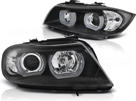 Koplampen Xenon BMW E90/E91 03 05-08 08 3D U-TYPE ZWART HID