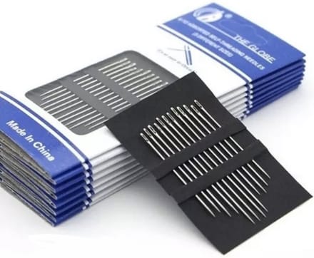 12 Stuks Self Threading Naalden - Rvs - Ouderen - Naald-Side Gat - Naaien - Naalden - IXEN