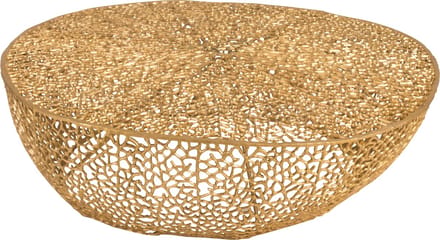 J-Line salontafel Rond Laag Koraalpatroon - aluminium - goud
