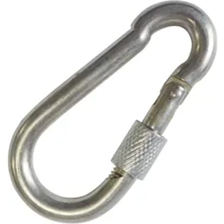 Sencys Karabijnhaak - Gegalvaniseerd - Met Schroefsluiting - Diam. 8mm - 80mm
