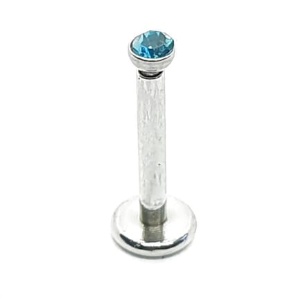 Zilver Met Steentje - Tragus / Labret Piercing