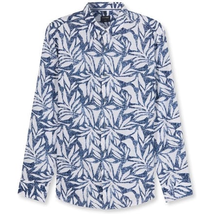 OLYMP Casual Overhemd, Regular Fit, Kent, Marineblauw