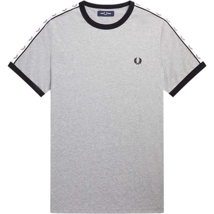Fred Perry Heren Taped Ringer T-shirt Steel Marl