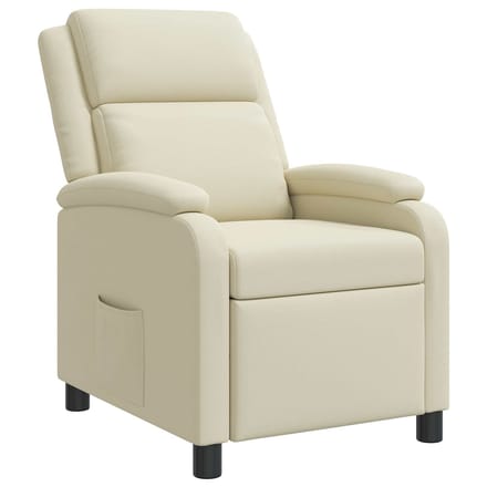 vidaXL - Recliner - Crèmekleurig - Kunstleer