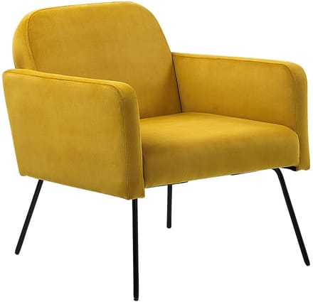 NARKEN - Fauteuil - Mosterdgeel - Fluweel
