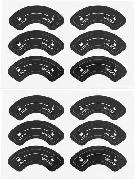 Dailygoods- Deurslot Sticker 12 Stuks - Lock/Unlock Richting