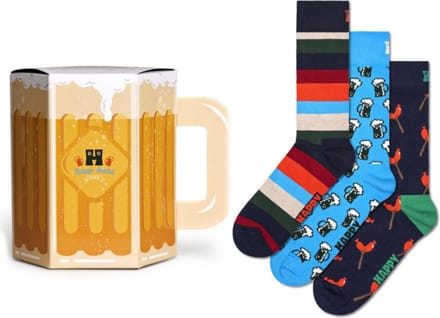 Happy Socks heren giftbox 3P sokken wurst and beer multi
