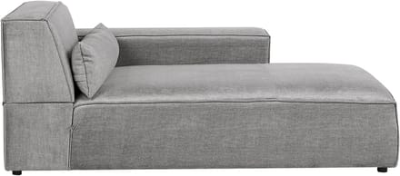 BELIANI HELLNAR - Chaise longue - Grijs - Linkszijdig - Polyester